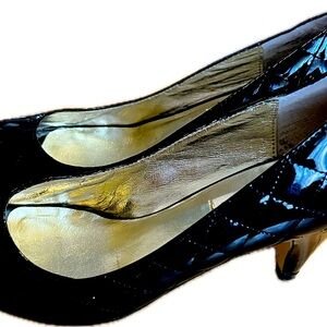 Size 7.5 Steve Madden pumps leather upper black EUC